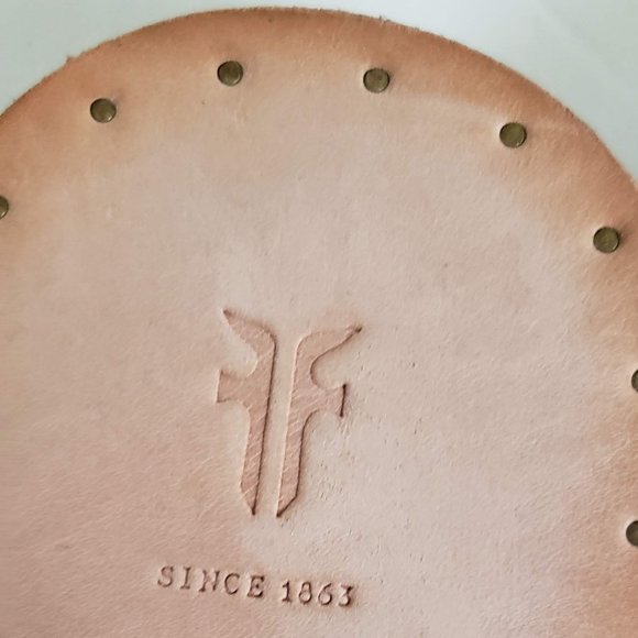 New FRYE Avery 5.5 - 6 Leather Suede Sandals Flat Slide Slip-on Contrast Stitch - Picture 5 of 13